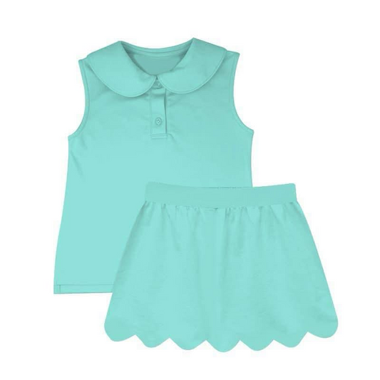 pre -order green print girl yoga dress GSD2349