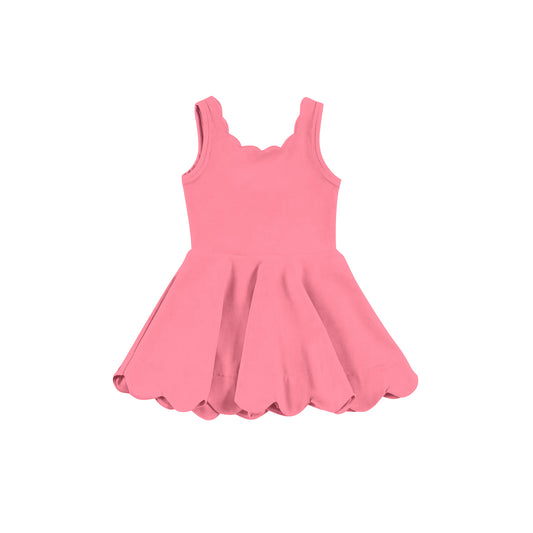 pre -order light red print girl yoga dress GSD2371