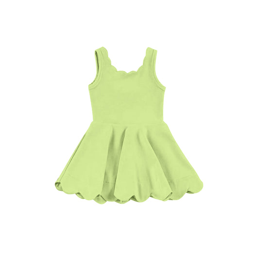 pre -order light green print girl yoga dress GSD2374