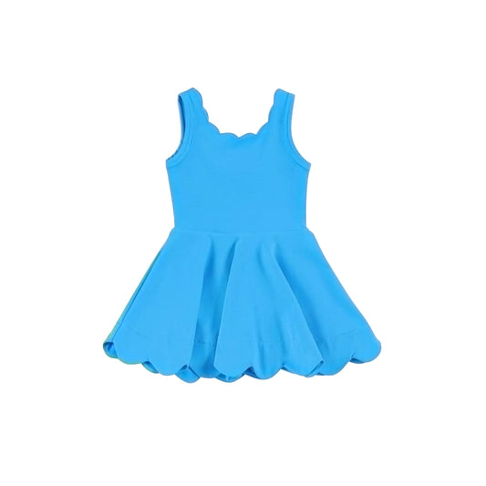 pre -order blue print girl yoga dress GSD2375