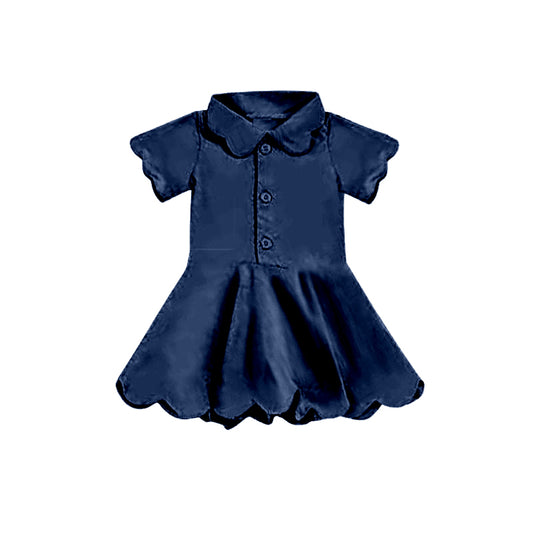 pre -order navy print girl yoga dress GSD2487
