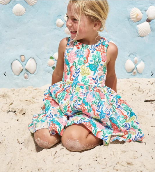 pre -order sea grass print girl dress GSD2508