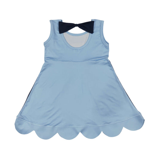 Blue Scalloped Girls Dress GSD2515