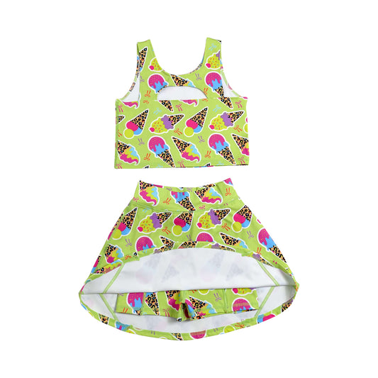 Athletic Green Ice cream Skort Outfits GSD2520