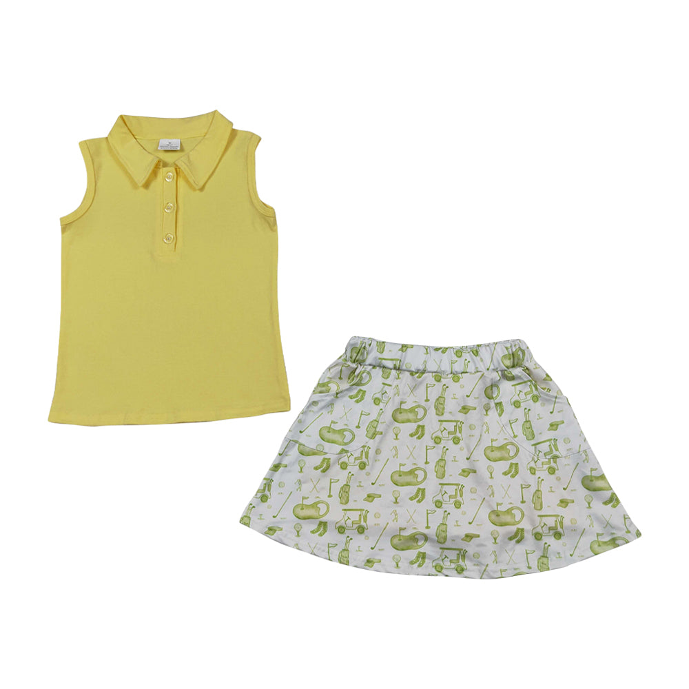 Sleeveless golf girls skort set GSD2698