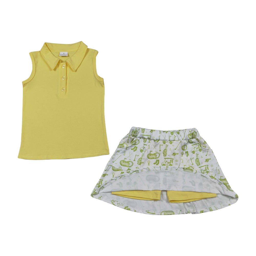Sleeveless golf girls skort set GSD2698