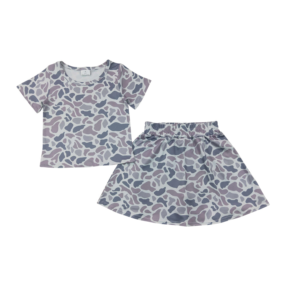 Camo Short Sleeve Skort Set GSD2724