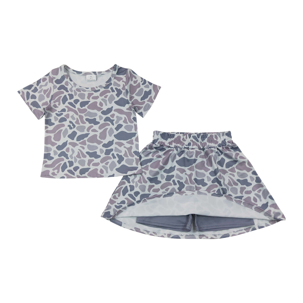 Camo Short Sleeve Skort Set GSD2724