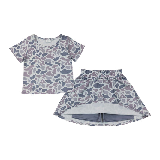 Camo Short Sleeve Skort Set GSD2724