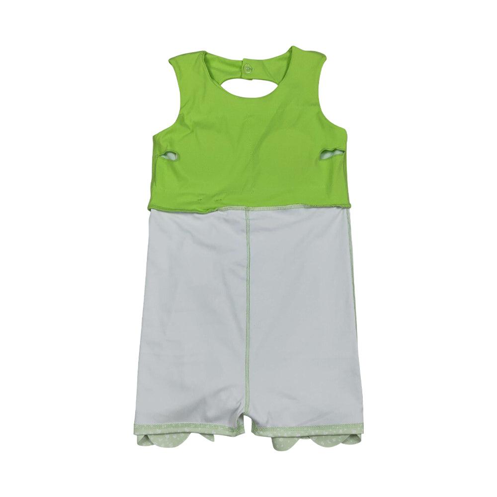 Athletic Green Sleeveless Girls Dress GSD3316