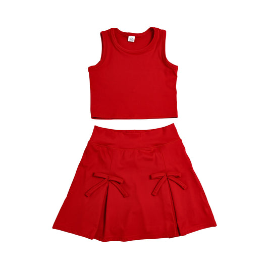 Athletic Red Skort Outfits GSD3759