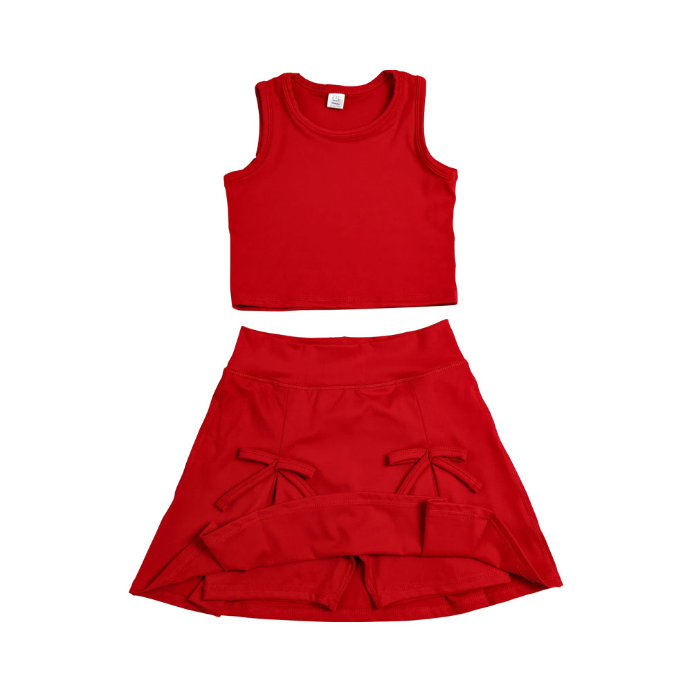 Athletic Red Skort Outfits GSD3759