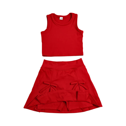 Athletic Red Skort Outfits GSD3759