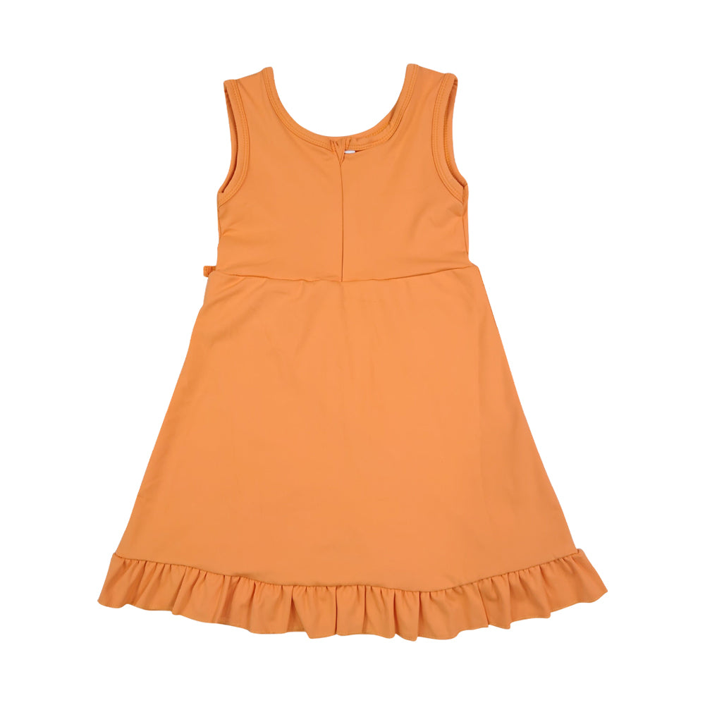 Athletic Orange Ruffle Girls Dress GSD3767