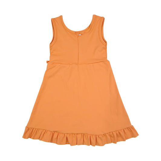 Athletic Orange Ruffle Girls Dress GSD3767