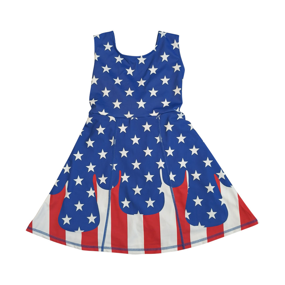 Athletic July of 4th Star Girls Dress GSD3813