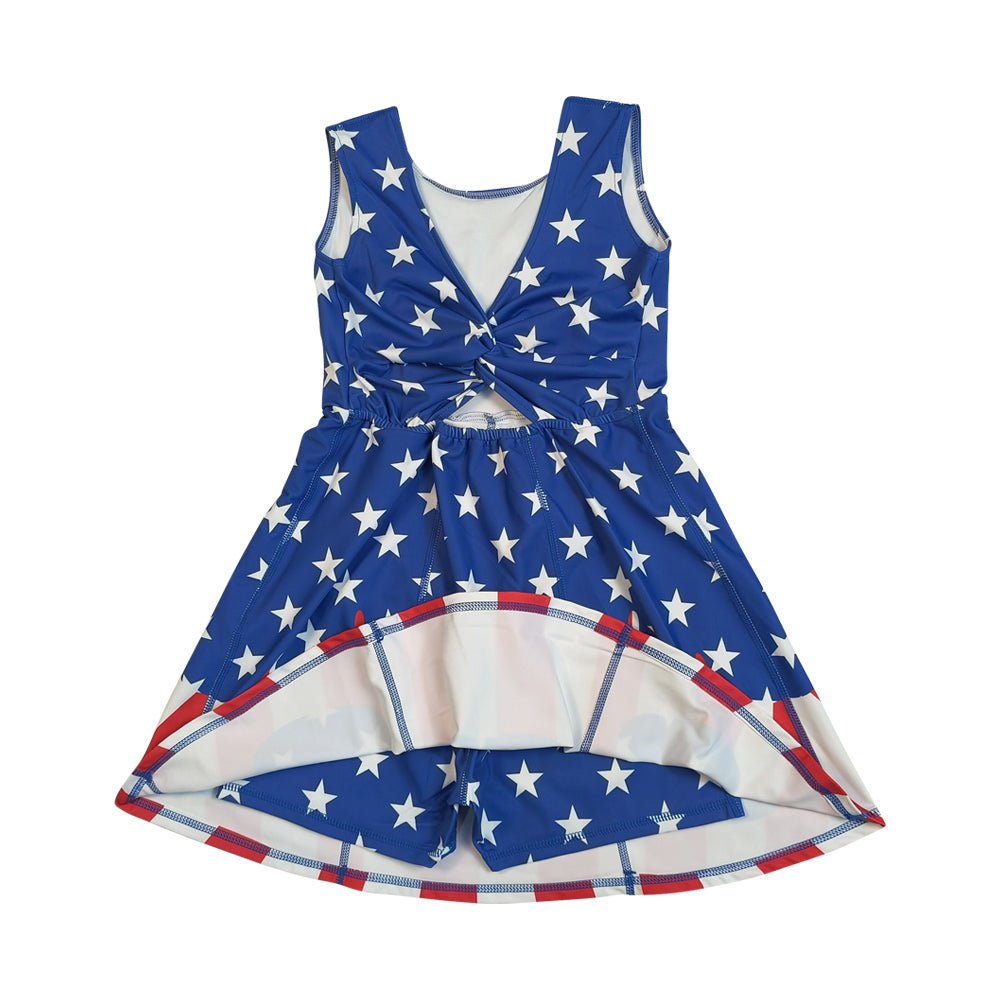 Athletic July of 4th Star Girls Dress GSD3813