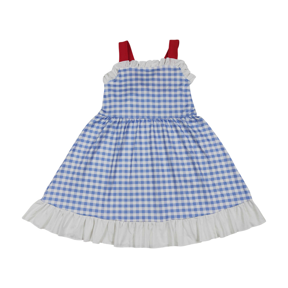 Blue Plaid Girls dress GSD3843