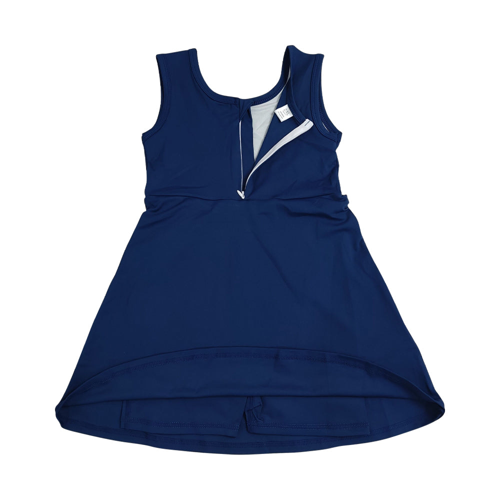 Athletic Navy Ruffle Girls Dress GSD3880