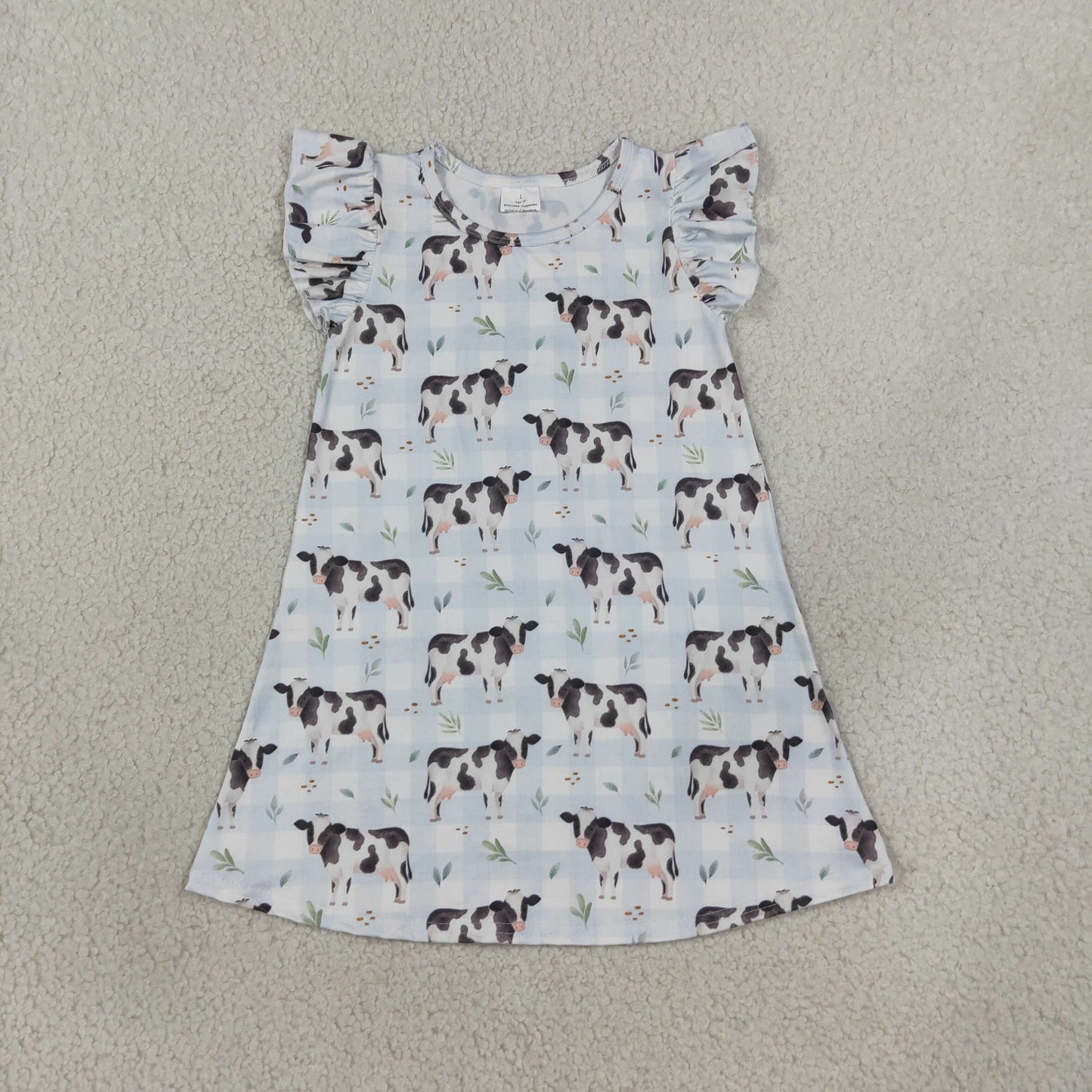 GSD3895 Farm Animals Cow Girl's Dress