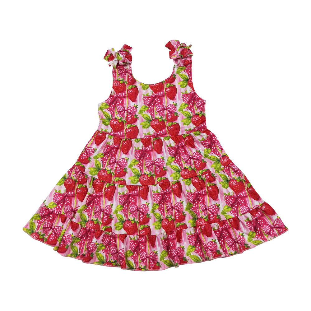 Summer strawberry butterfly girl's dress GSD3964
