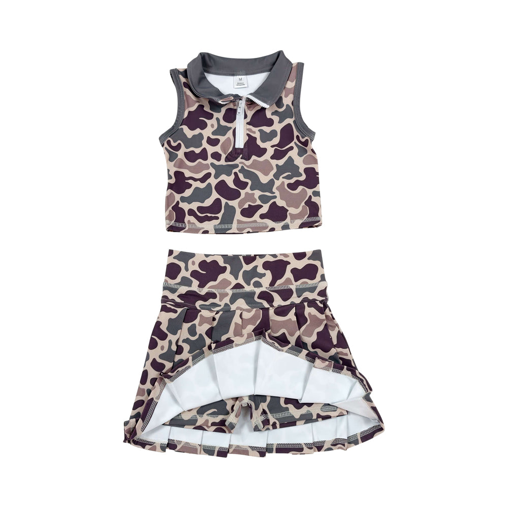 Athletic Camo Skort Outfits GSD3969