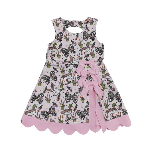 Athletic Duck Scalloped With Bow Skort dress GSD4009