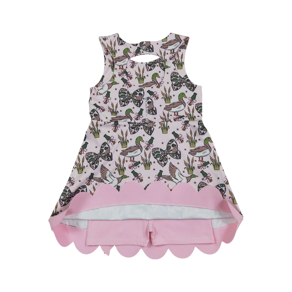 Athletic Duck Scalloped With Bow Skort dress GSD4009