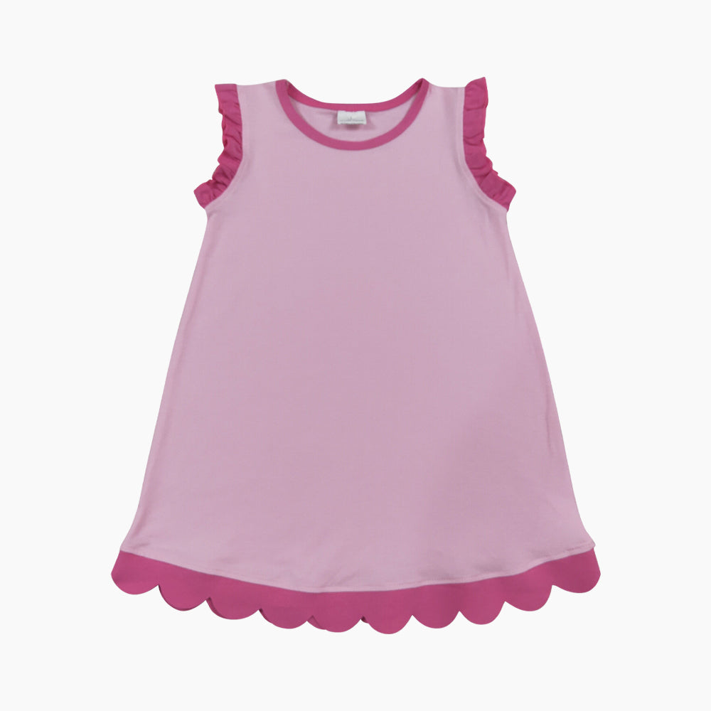 Athletic Pink Ruffle Girls Dress GSD4052