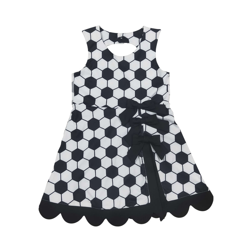 Athletic football Scalloped With Bow Skort dress GSD4102