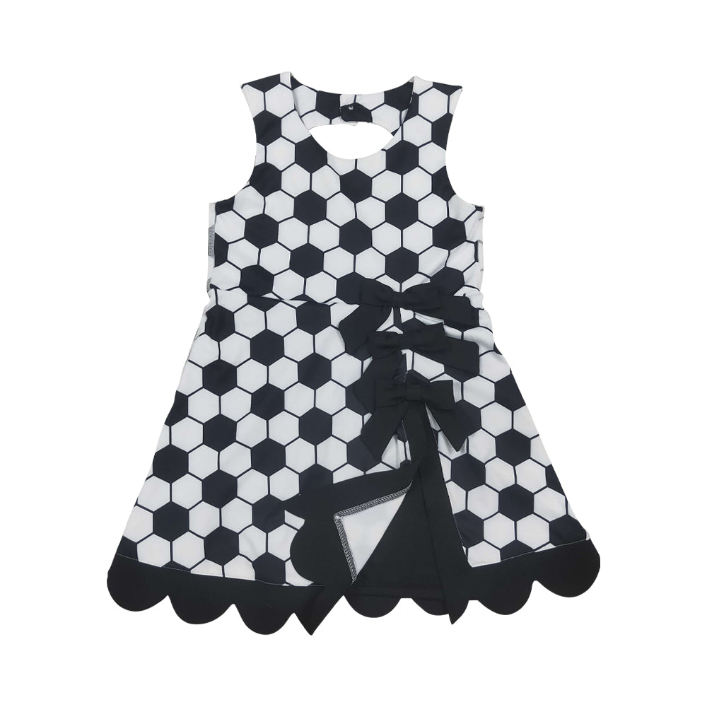 Athletic football Scalloped With Bow Skort dress GSD4102