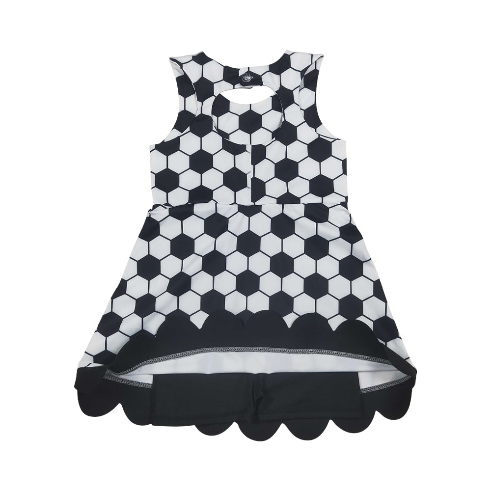 Athletic football Scalloped With Bow Skort dress GSD4102