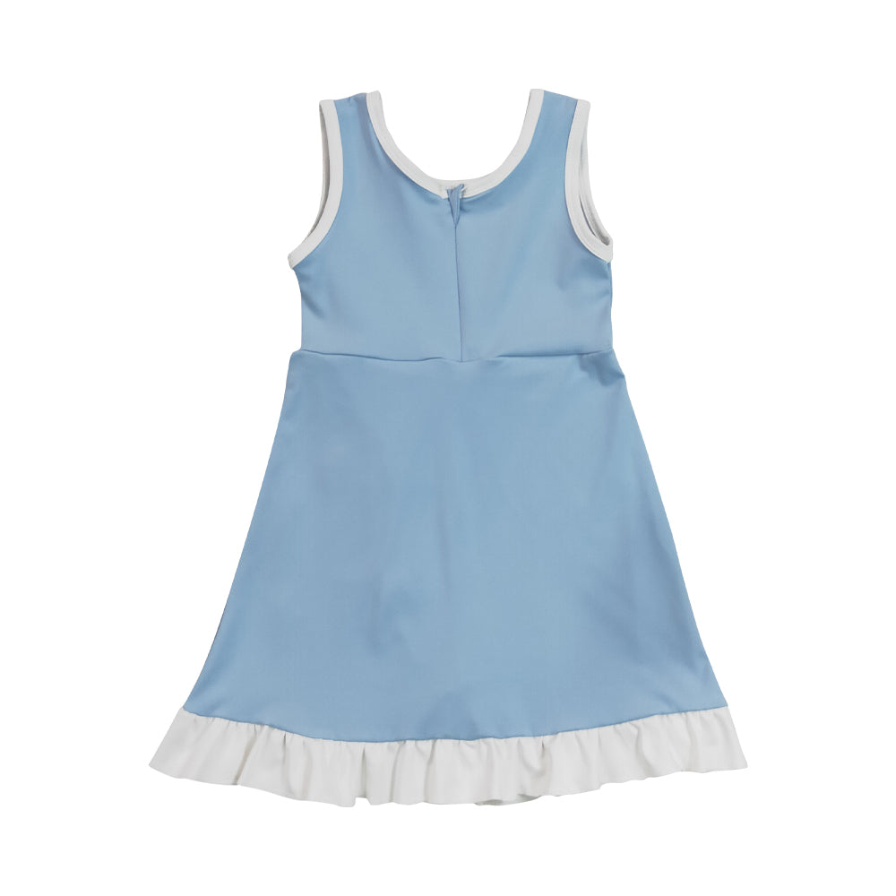 Athletic Blue Ruffle Girls Dress GSD4124