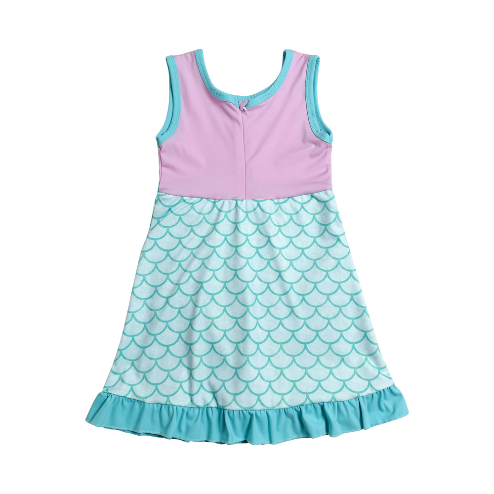 Athletic Pink Fishscales Girls Dress GSD4125