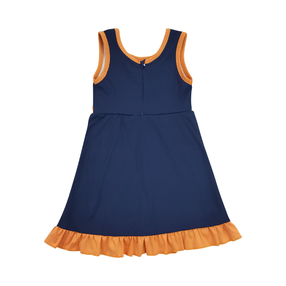 Athletic Navy Ruffle Girls Dress GSD4131