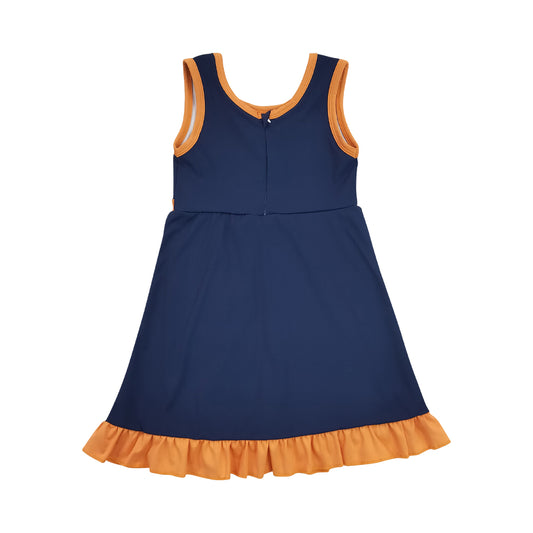 Athletic Navy Ruffle Girls Dress GSD4131