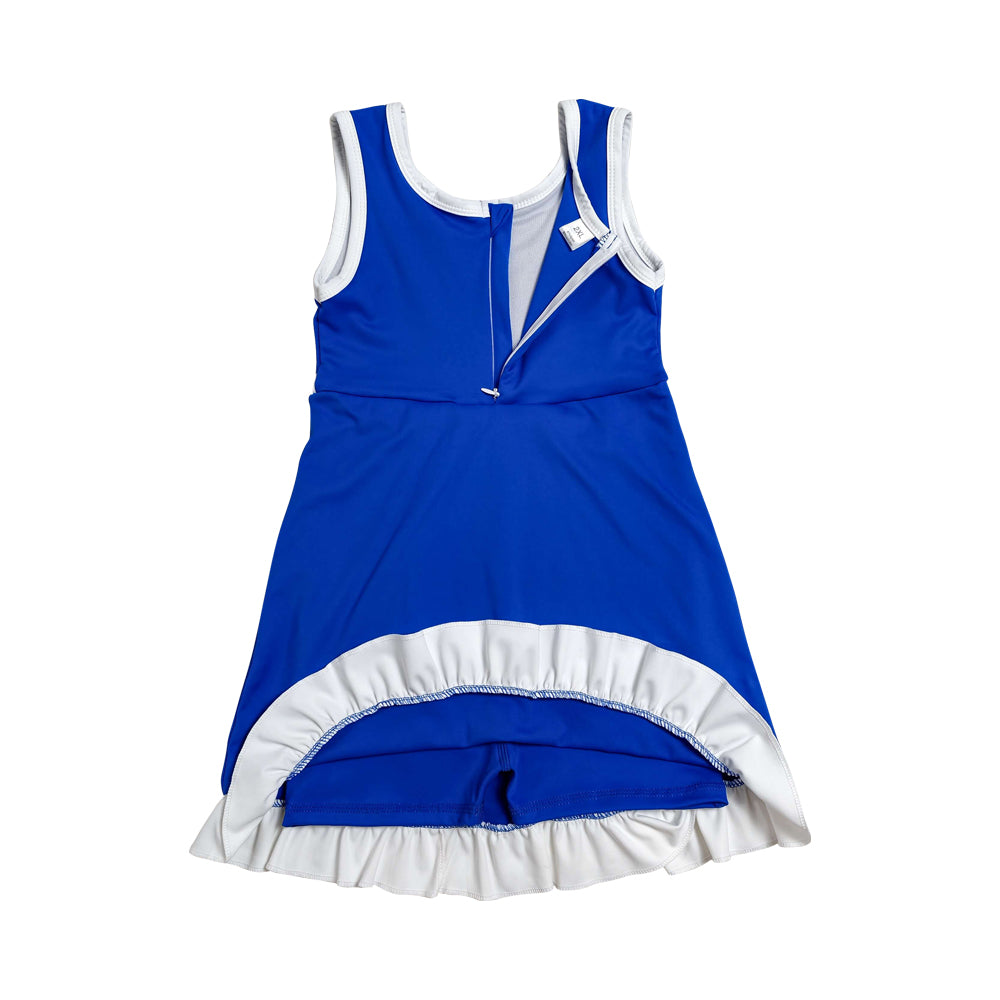 Athletic blue Ruffle Girls Dress GSD4141
