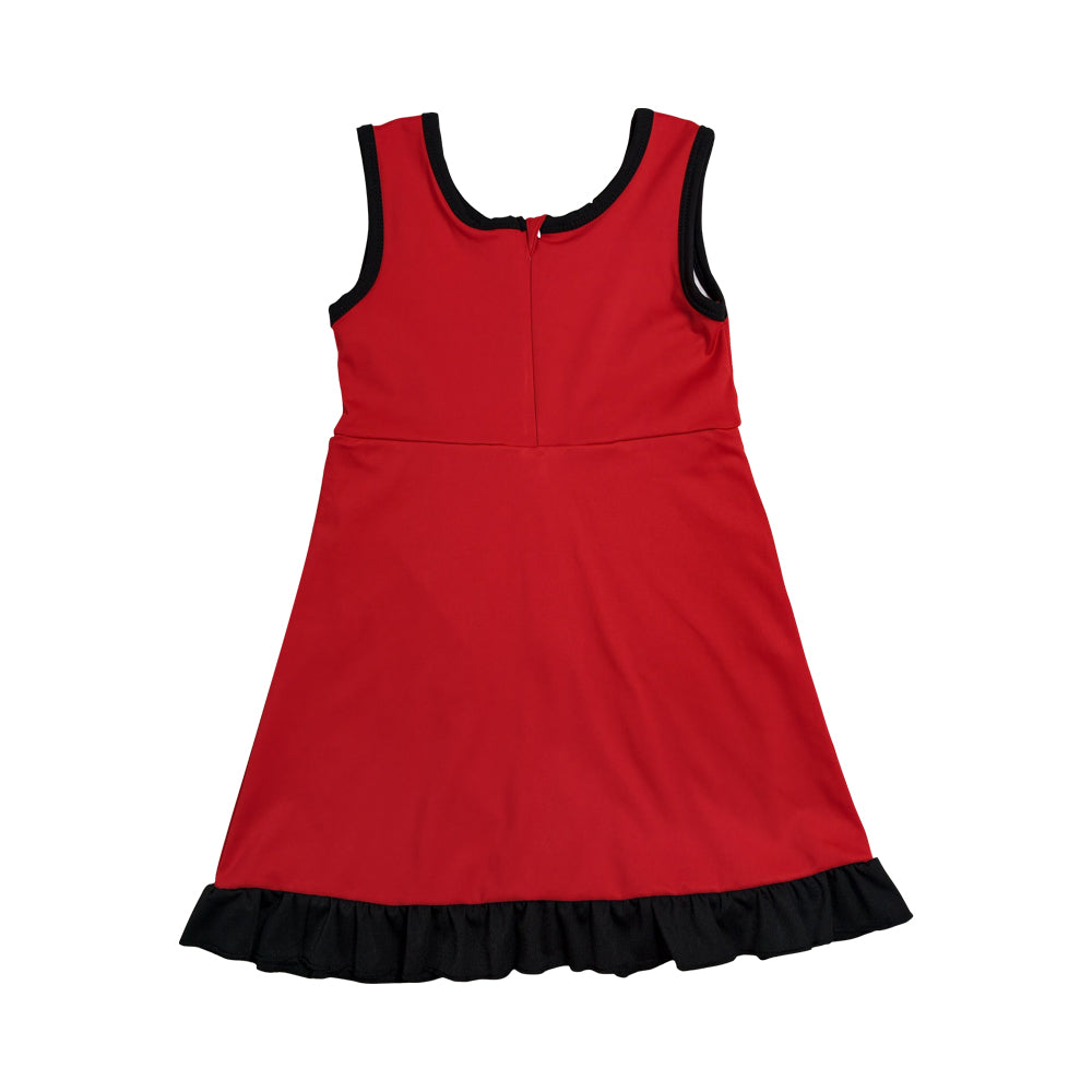Athletic Red Ruffle Girls Dress GSD4146