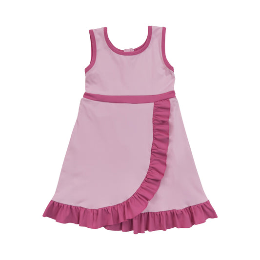 Athletic Pink Ruffle Girls Dress GSD4152