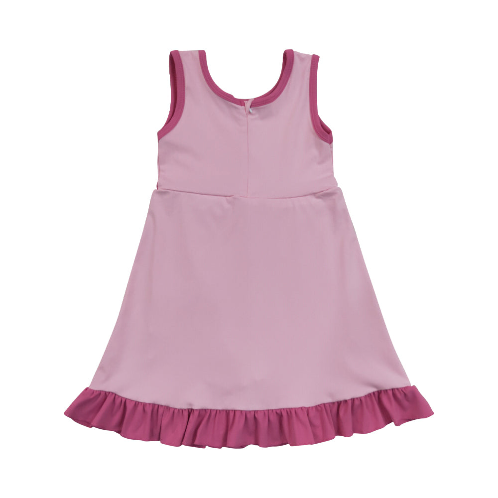 Athletic Pink Ruffle Girls Dress GSD4152