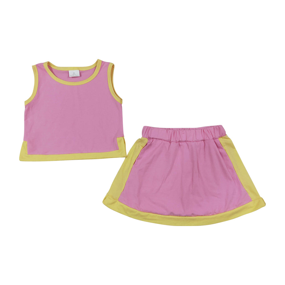 Pink Short Sleeve Skort Set GSD4187
