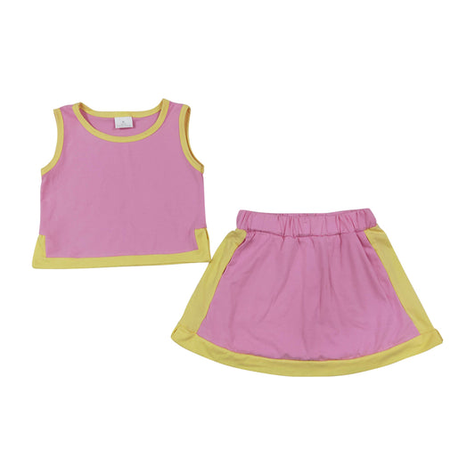 Pink Short Sleeve Skort Set GSD4187