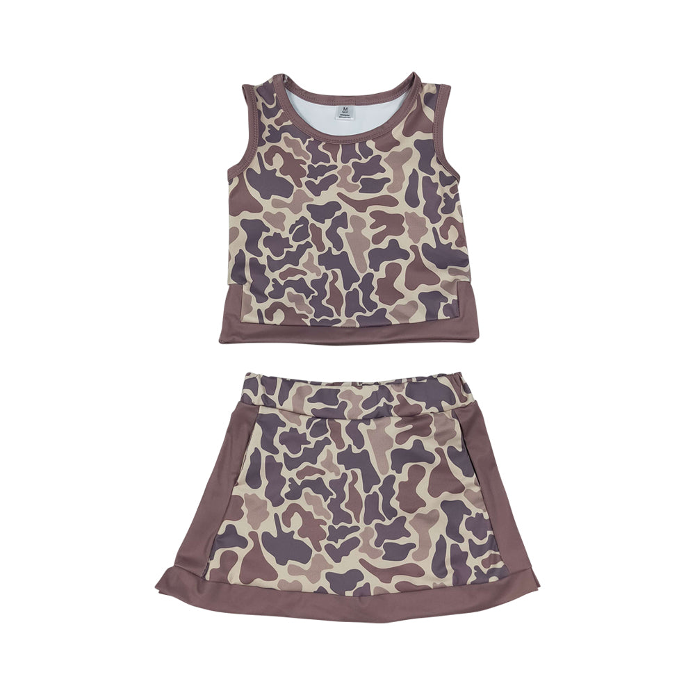 Camouflage sleeveless athletic Set GSD4231