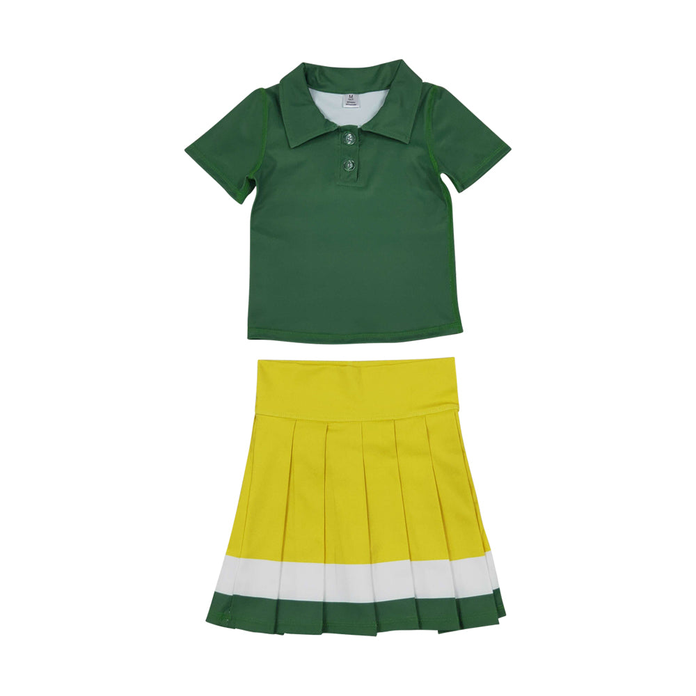 Athletic Green yellow Gameday Skort Outfits GSD4261