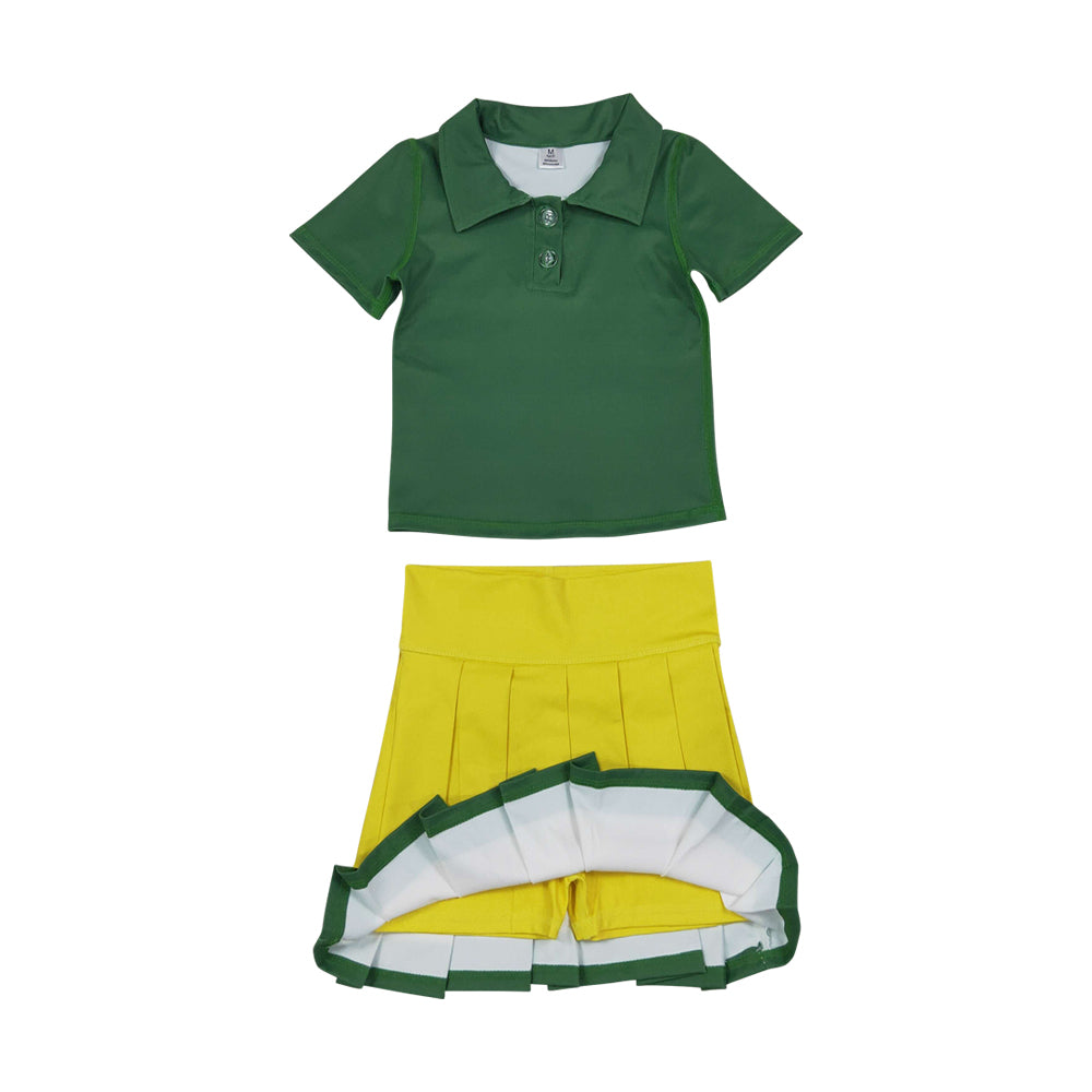 Athletic Green yellow Gameday Skort Outfits GSD4261