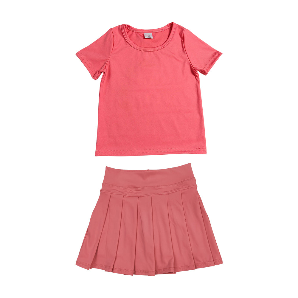 Athletic coral Tennis Skort Outfits GSD4273
