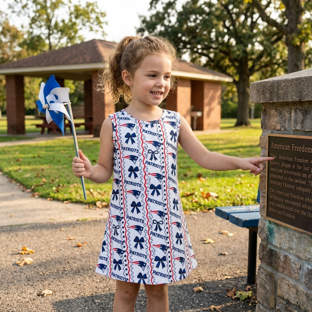 GSD4293 School Team PATRIOTS Girl's Dress