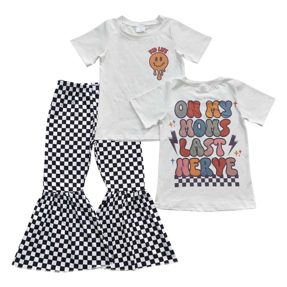 Reversible Shirt Black and White Plaid Girls Set