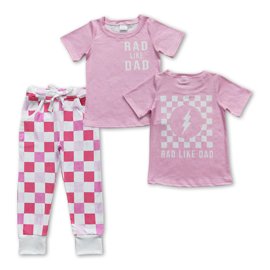 Pink Letter Girls Outfits