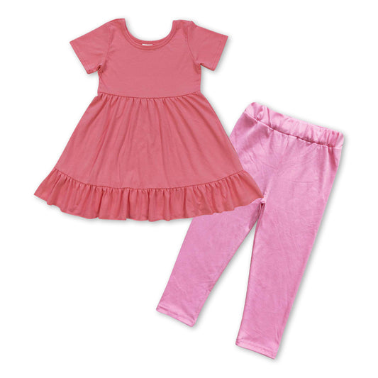 Pink Dress +leggings